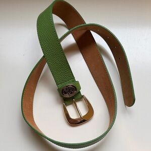 Michael Kors Green Belt with Gold Buckle